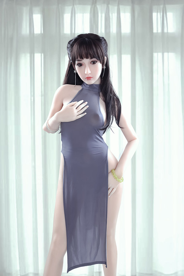 grauem Kleid TPE Doll