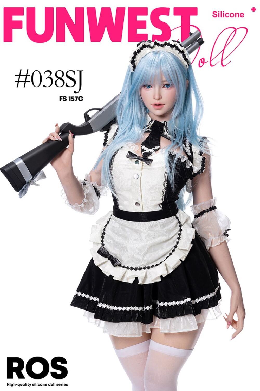 Sexuelle doll Privaty mit taktischer Schrotflinte und hochwertigem Anime Cosplay Outfit