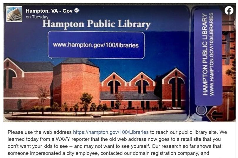 Lokale Bibliotheks website von Sexpuppen übernommen