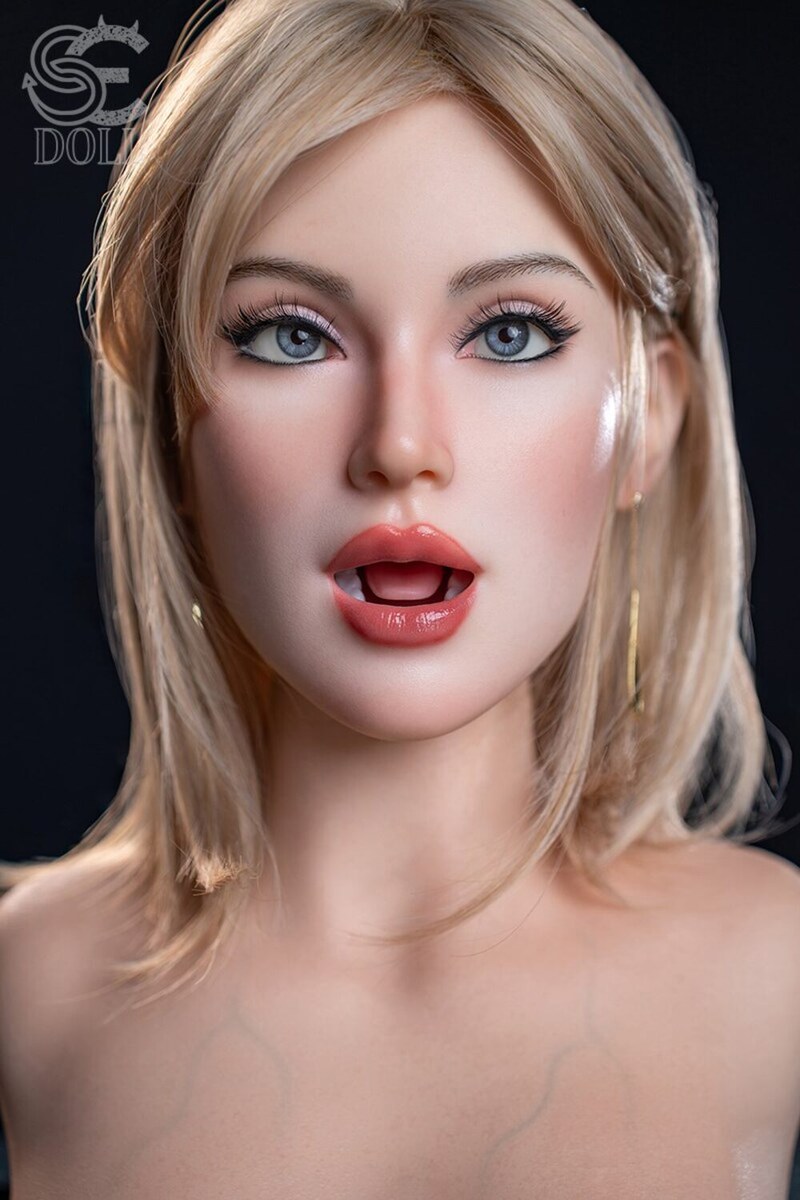 detailreiches Gesicht einer hochwertigen Real doll