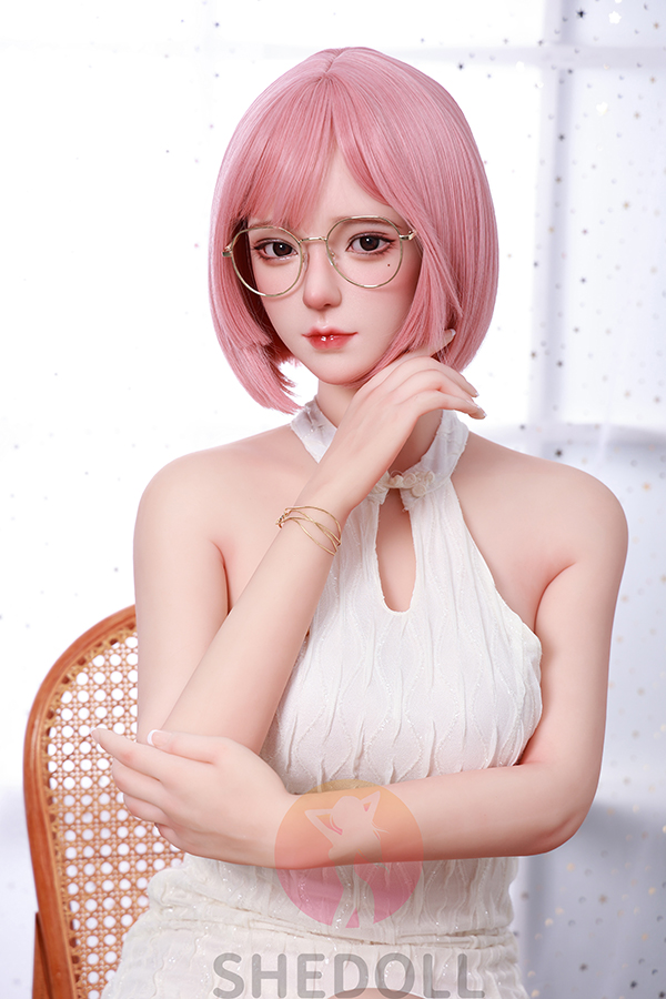 Putzig Hellrosa Haare japanische Liebespuppe