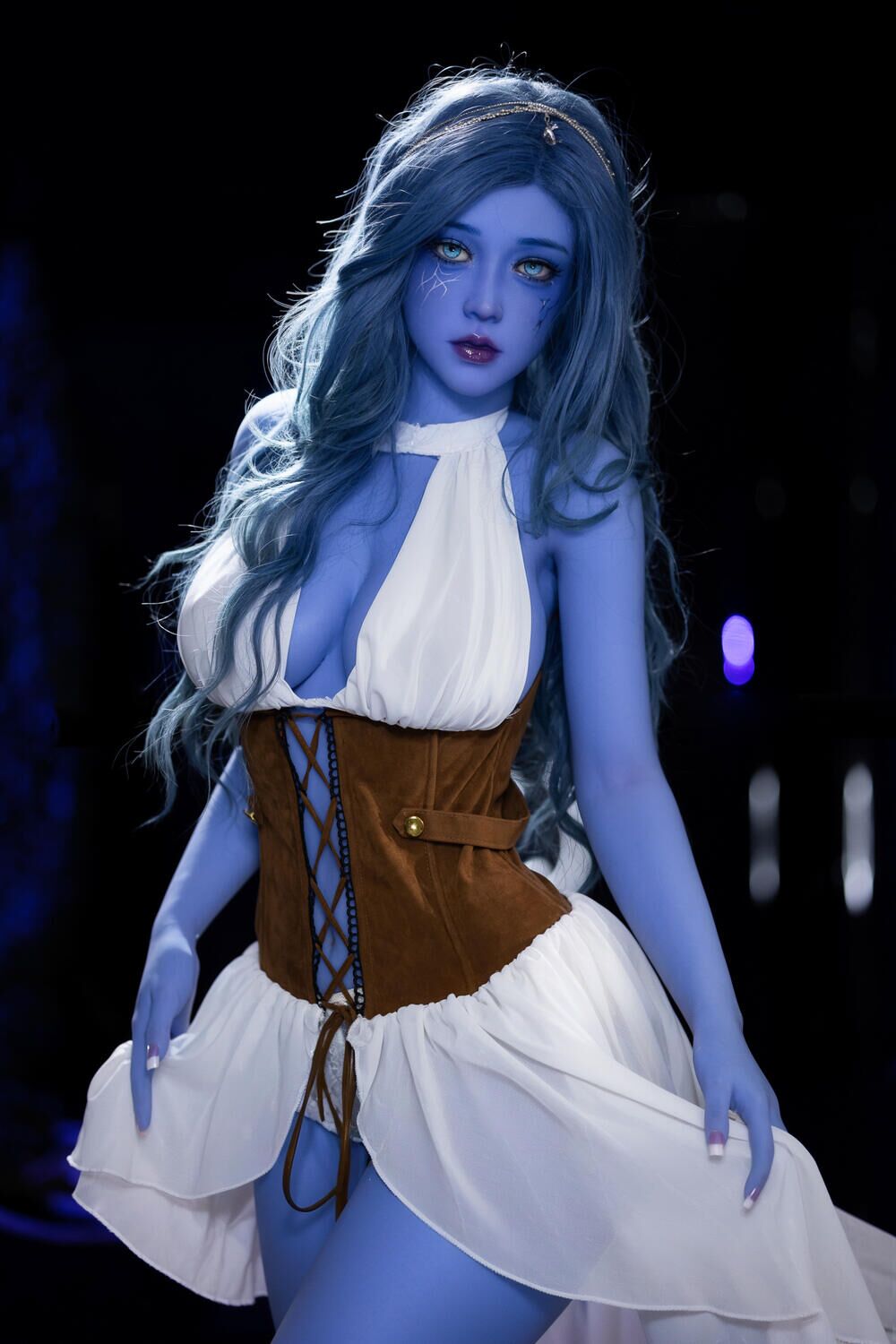 blauer Elf fantasy Liebespuppe